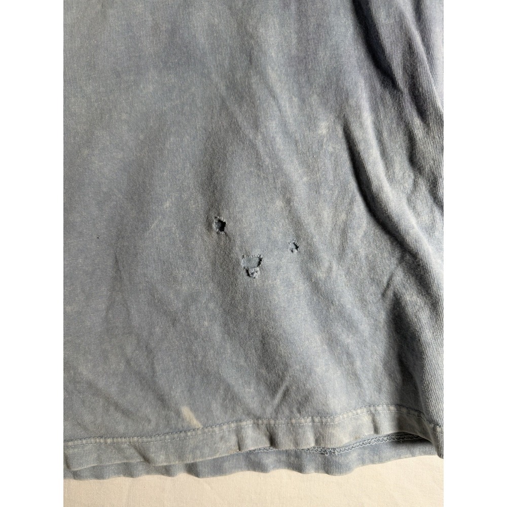 Harley Davidson Eagle Blue Acid Wash Tee Size L Grand Prairie Texas Made in USA - Picture 6 of 9